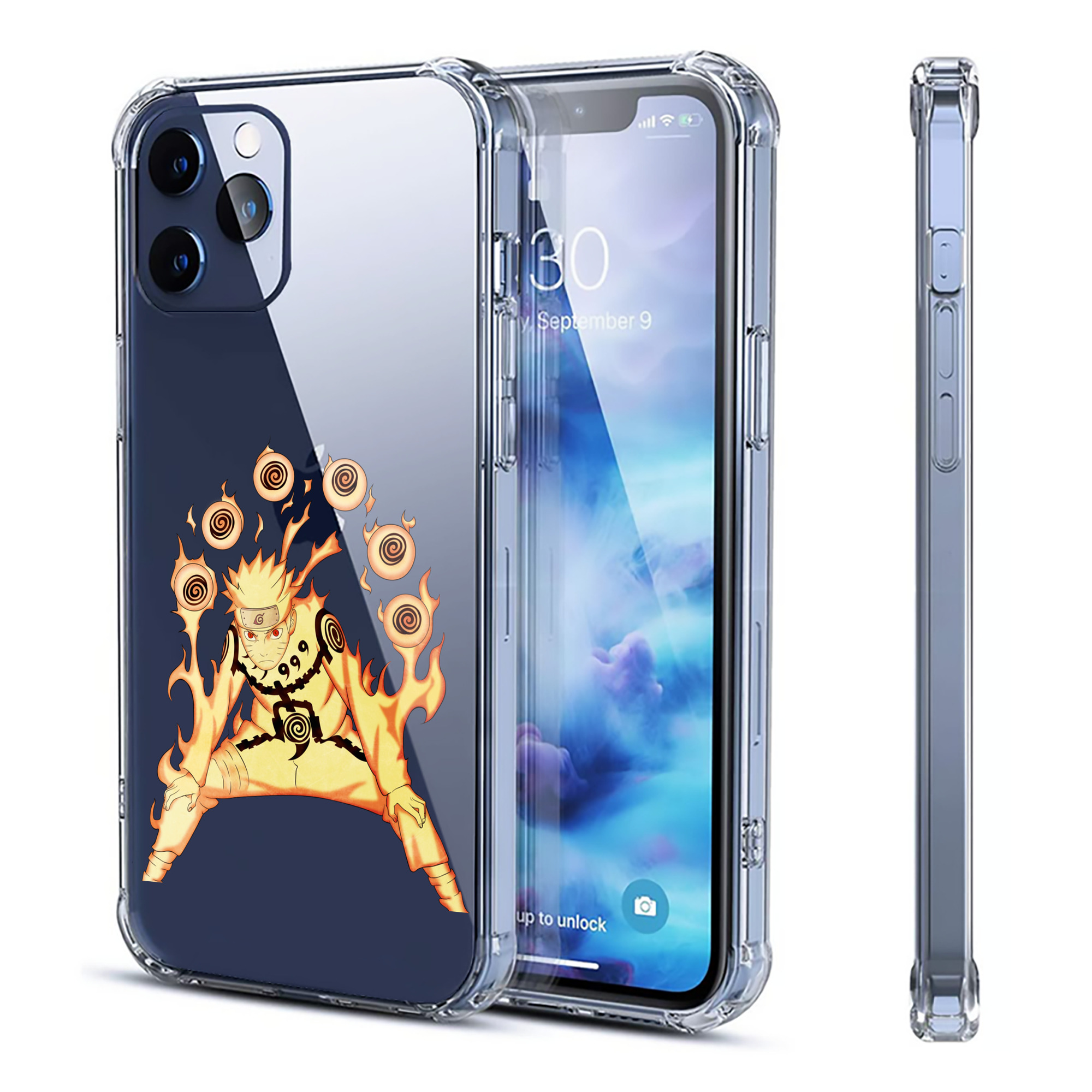 （画像用） NARUTO -ナルト- うずまき ナルト Uzumaki Naruto 【iPhone 12シリーズ対応】透明スマホケース（クリアソフトケース）
